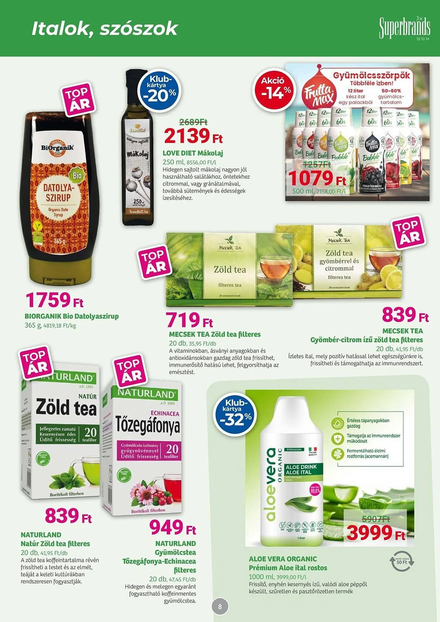 Katalógus Herbaház akciós újság augusztus 4.-tól augusztus 31.-ig 2025. - Oldal 8