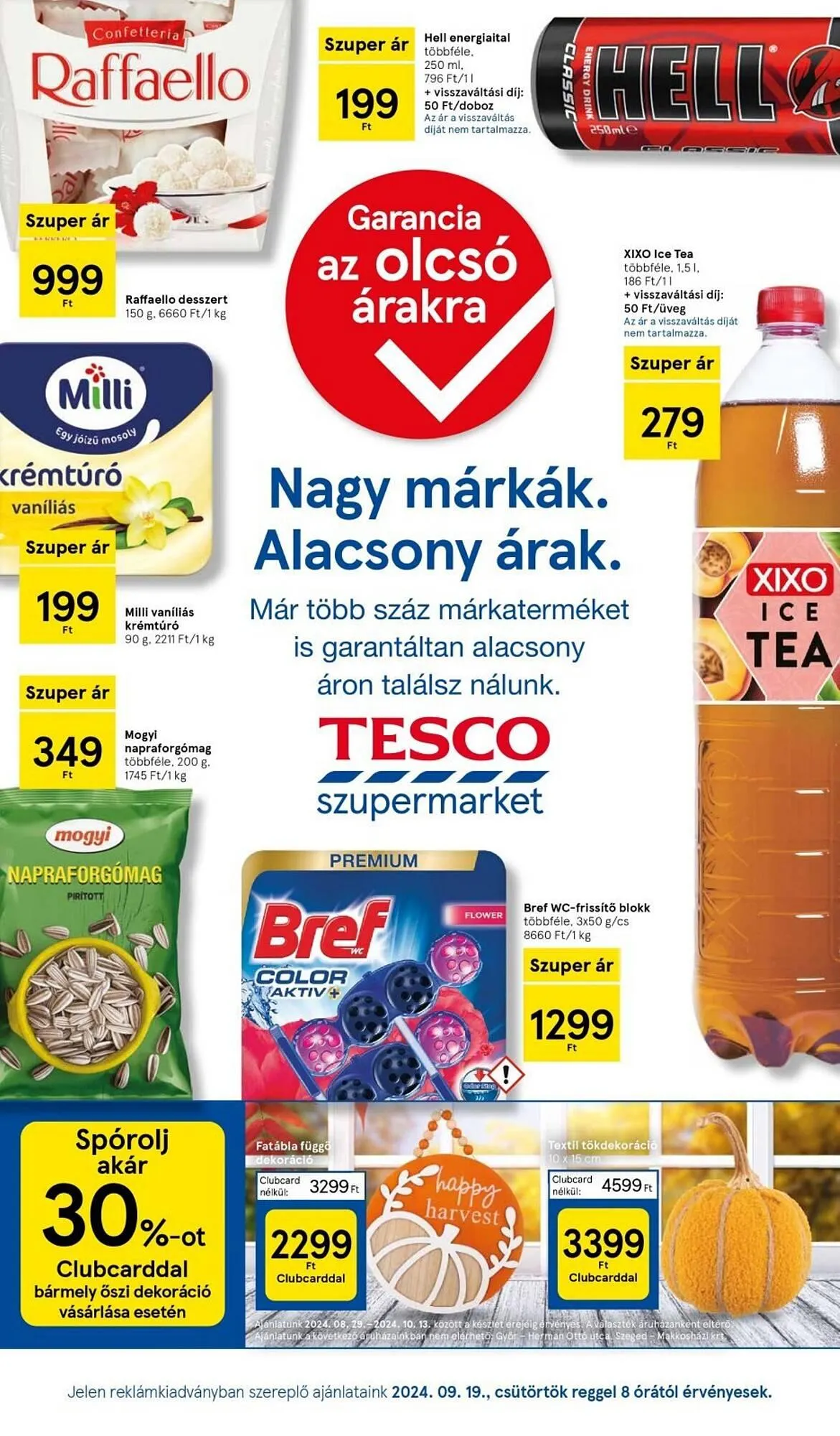 Katalógus Tesco Szupermarket akciós újság szeptember 19.-tól szeptember 25.-ig 2024. - Oldal 1