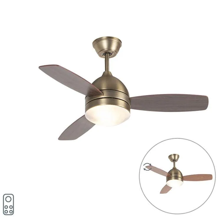 Bronz mennyezeti ventilátor távirányítóval - Rotar