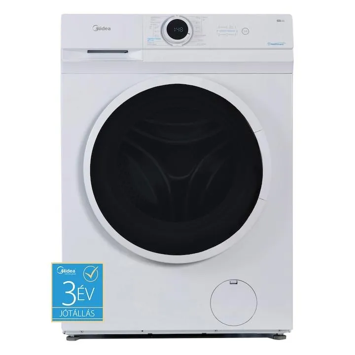 Midea MF100W60/W szabadonálló mosógép, D energiaosztály, 6 kg kapacitás, 1000 ford./perc, 15 program, Fehér