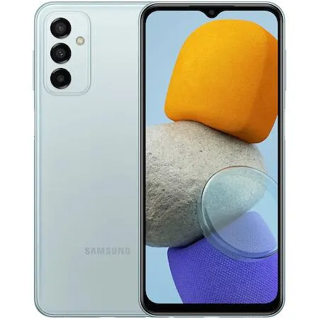 Samsung Galaxy M23 Mobiltelefon, Kártyafüggetlen, Dual SIM, 128GB, 4GB RAM, Kék