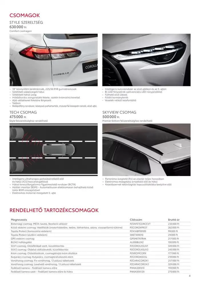 Katalógus Toyota Corolla Cross MC23 október 2.-tól október 2.-ig 2025. - Oldal 4