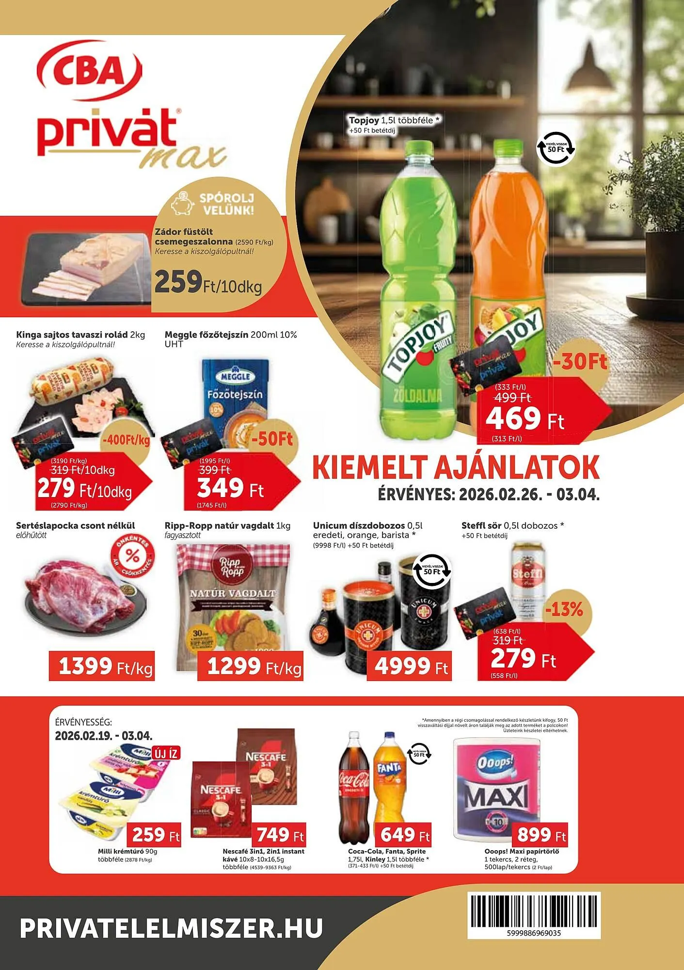 Katalógus PRIVÁT akciós újság február 26.-tól március 4.-ig 2026. - Oldal 1
