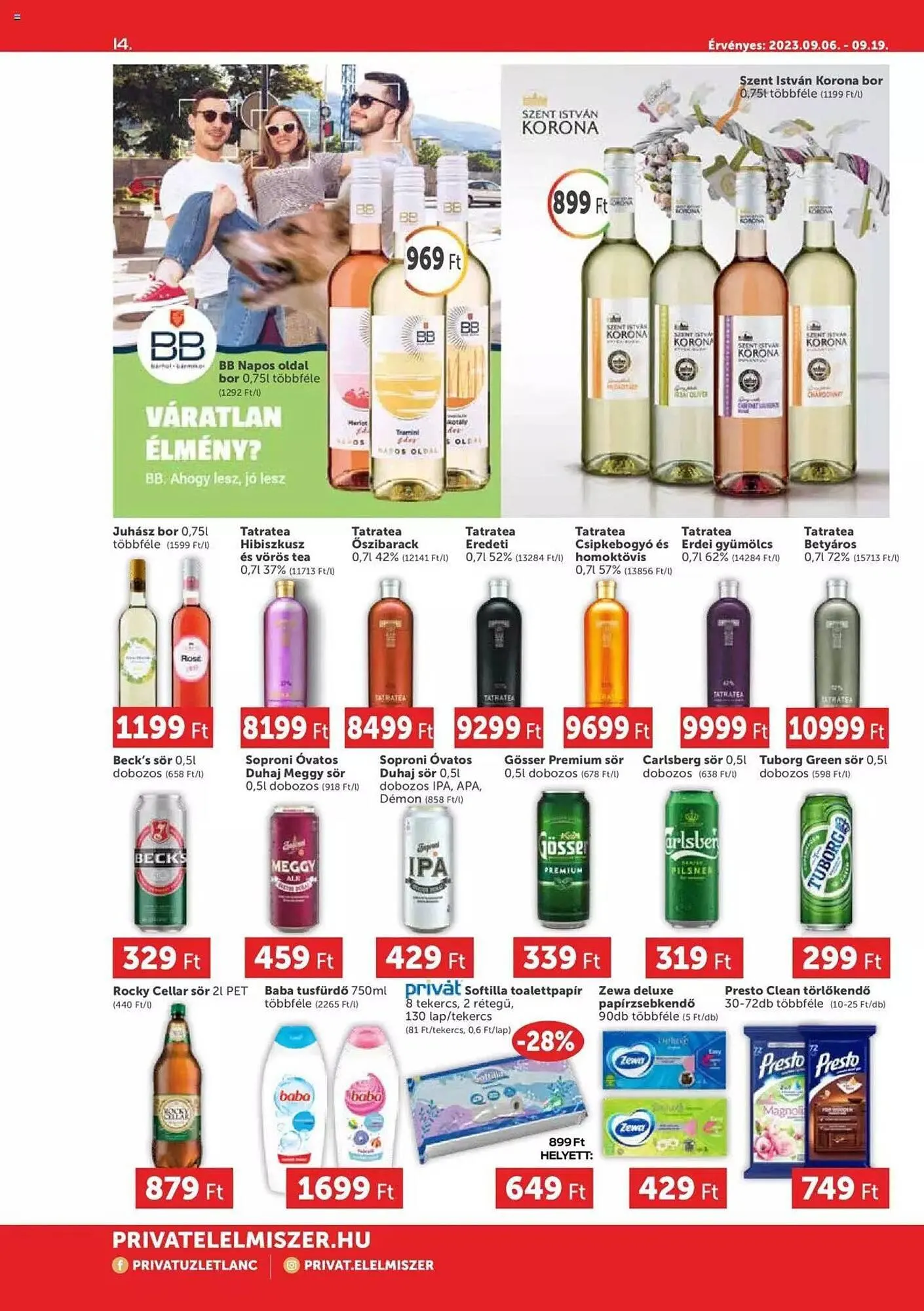 Katalógus PRIVÁT akciós újság szeptember 6.-tól szeptember 19.-ig 2023. - Oldal 14