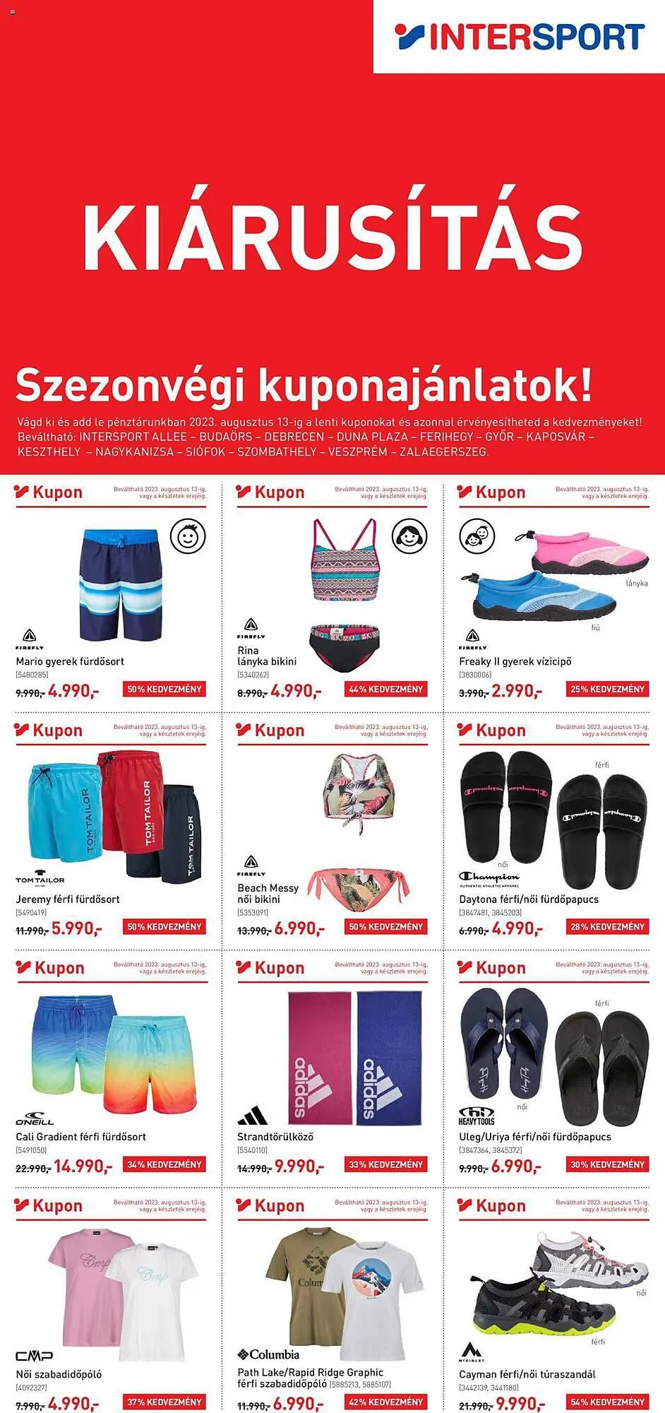 Katalógus Intersport akciós újság augusztus 1.-tól augusztus 13.-ig 2023. - Oldal 1