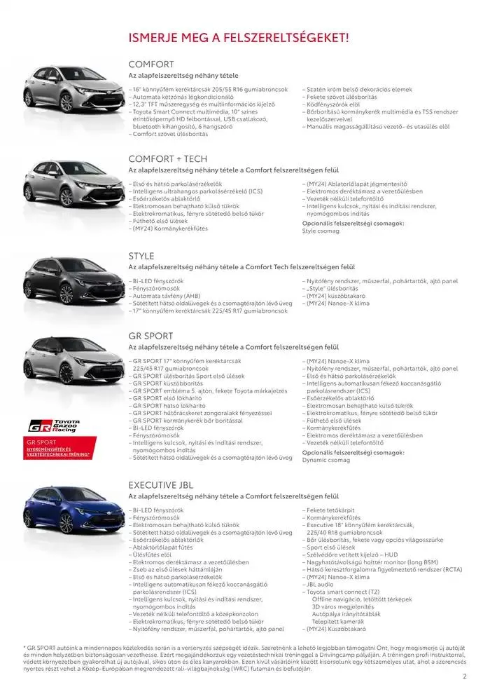 Katalógus Toyota Corolla Hatchback MY24 október 2.-tól október 2.-ig 2025. - Oldal 2