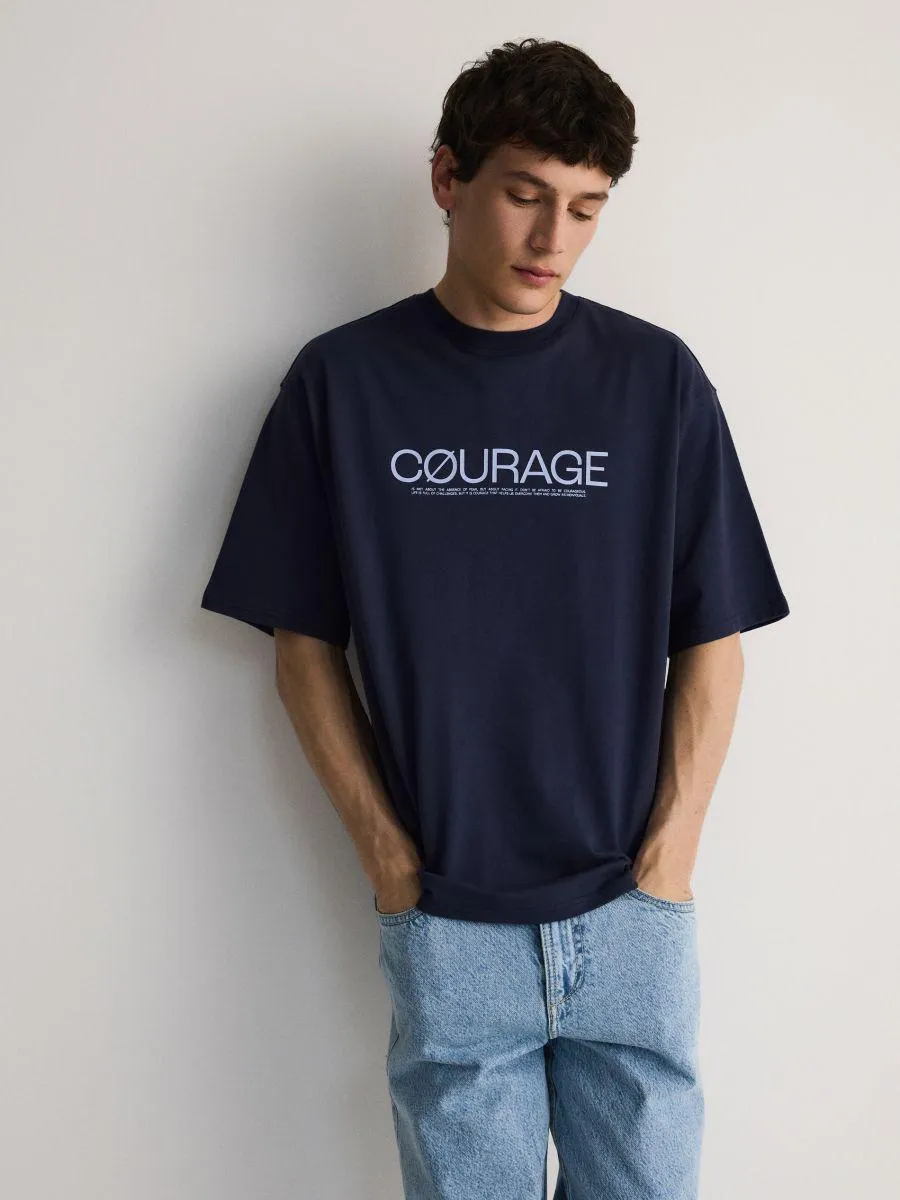 Oversized póló domború mintával