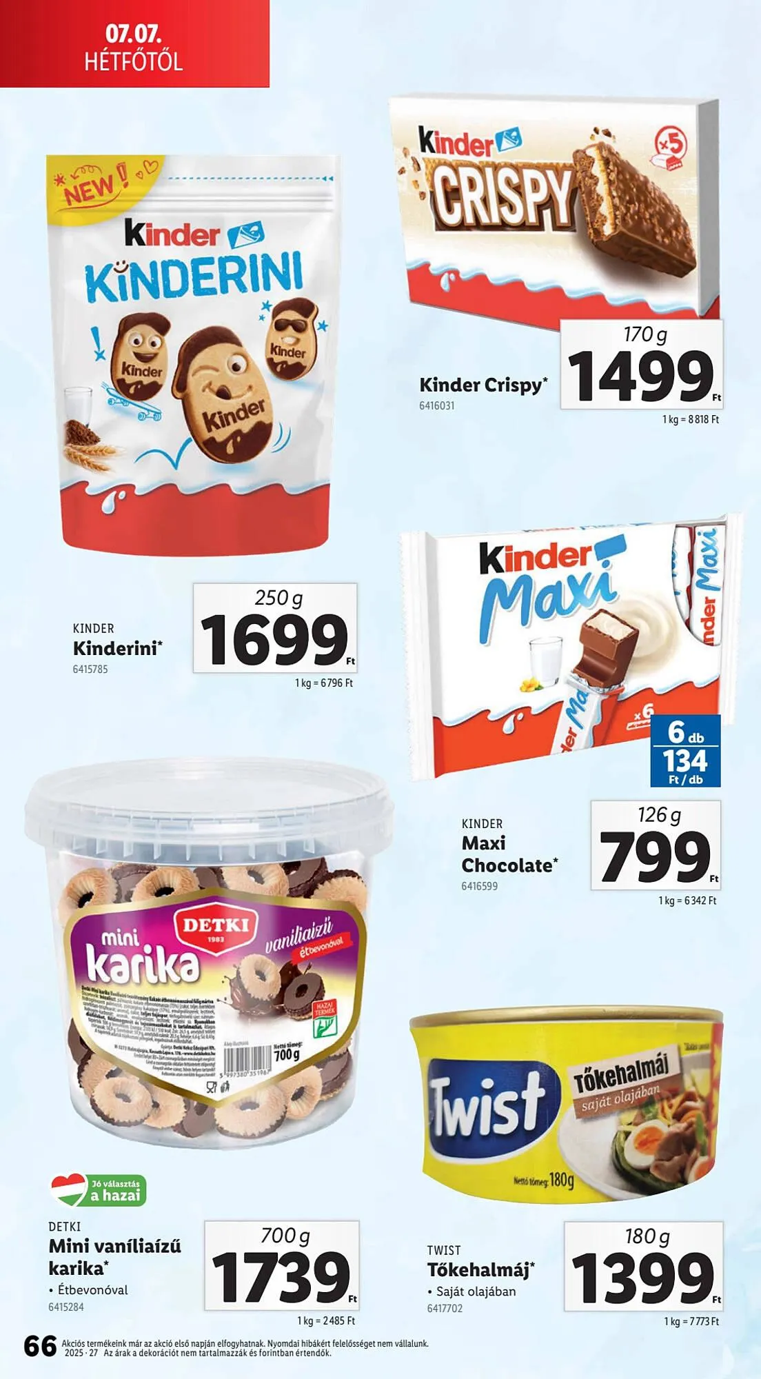 Katalógus Lidl akciós újság július 3.-tól július 9.-ig 2025. - Oldal 66