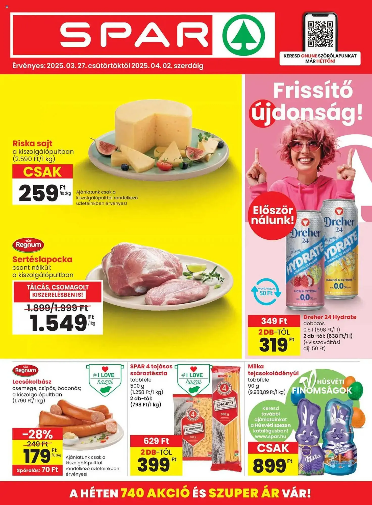 Katalógus Spar akciós újság március 27.-tól április 2.-ig 2025. - Oldal 1