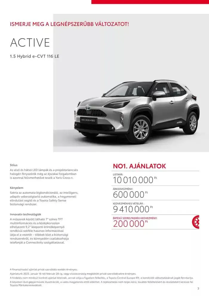 Katalógus Toyota Új YARIS CROSS január 17.-tól január 17.-ig 2026. - Oldal 3
