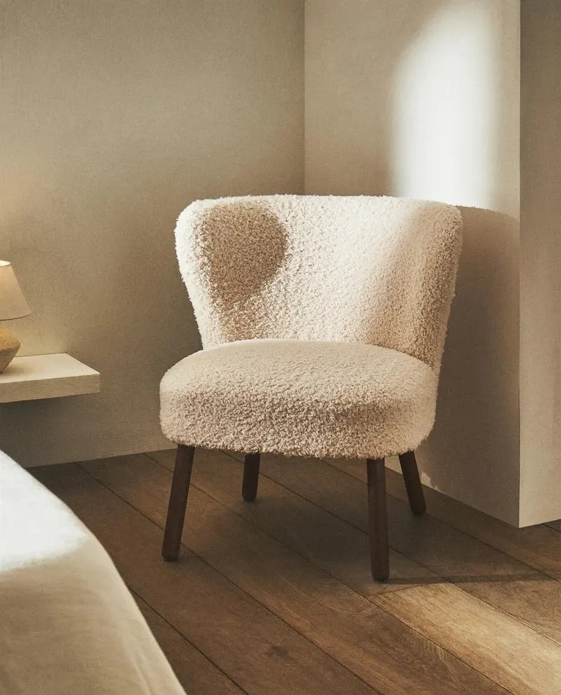 LIGHT BEIGE TERRY ARMCHAIR