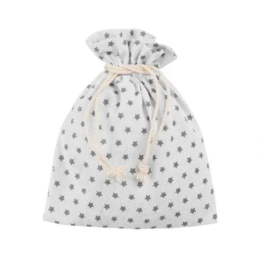 PACK-A-BAG zsák fehér/szürke csillagos 14x18cm