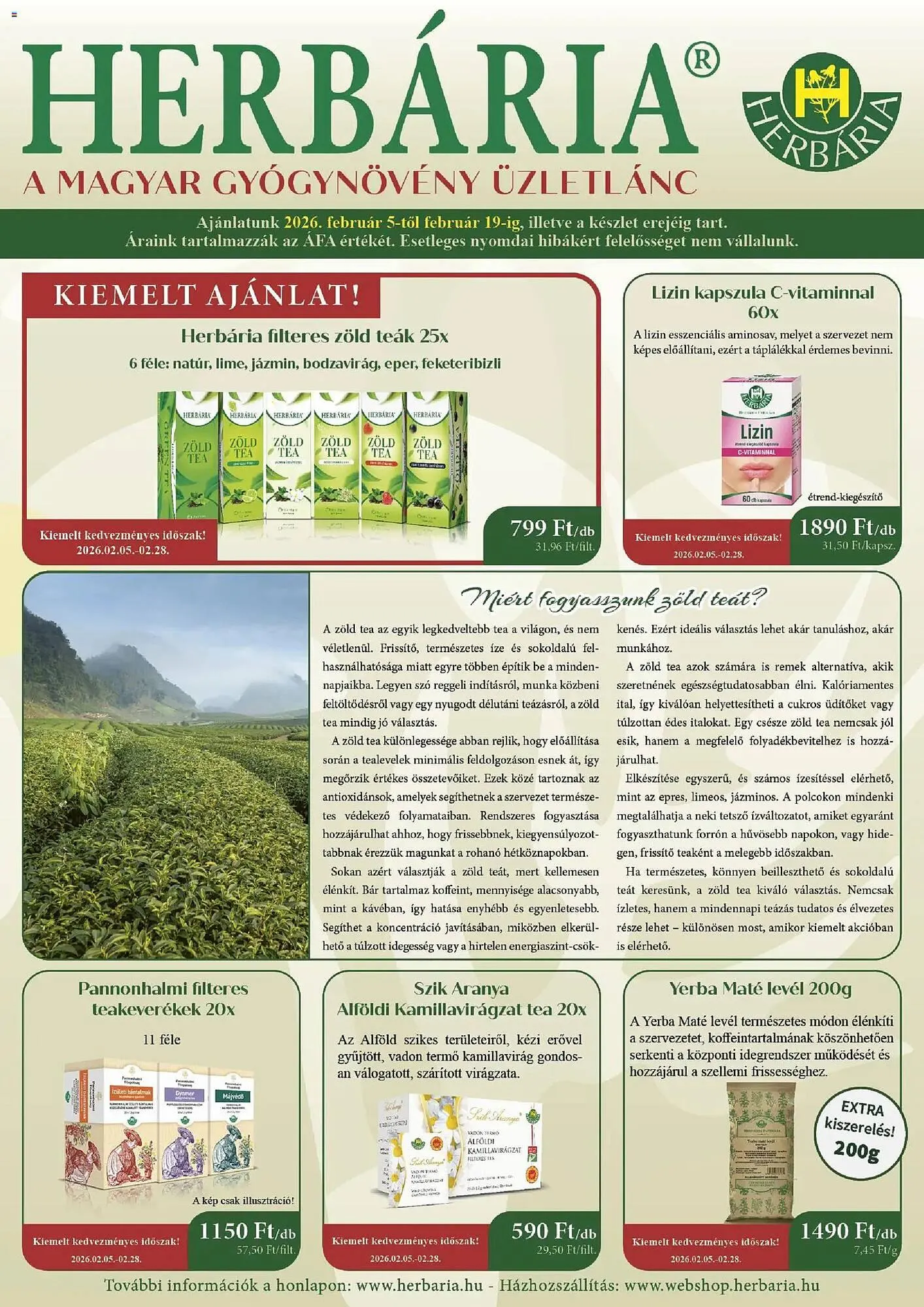 Herbária akciós újság - 1