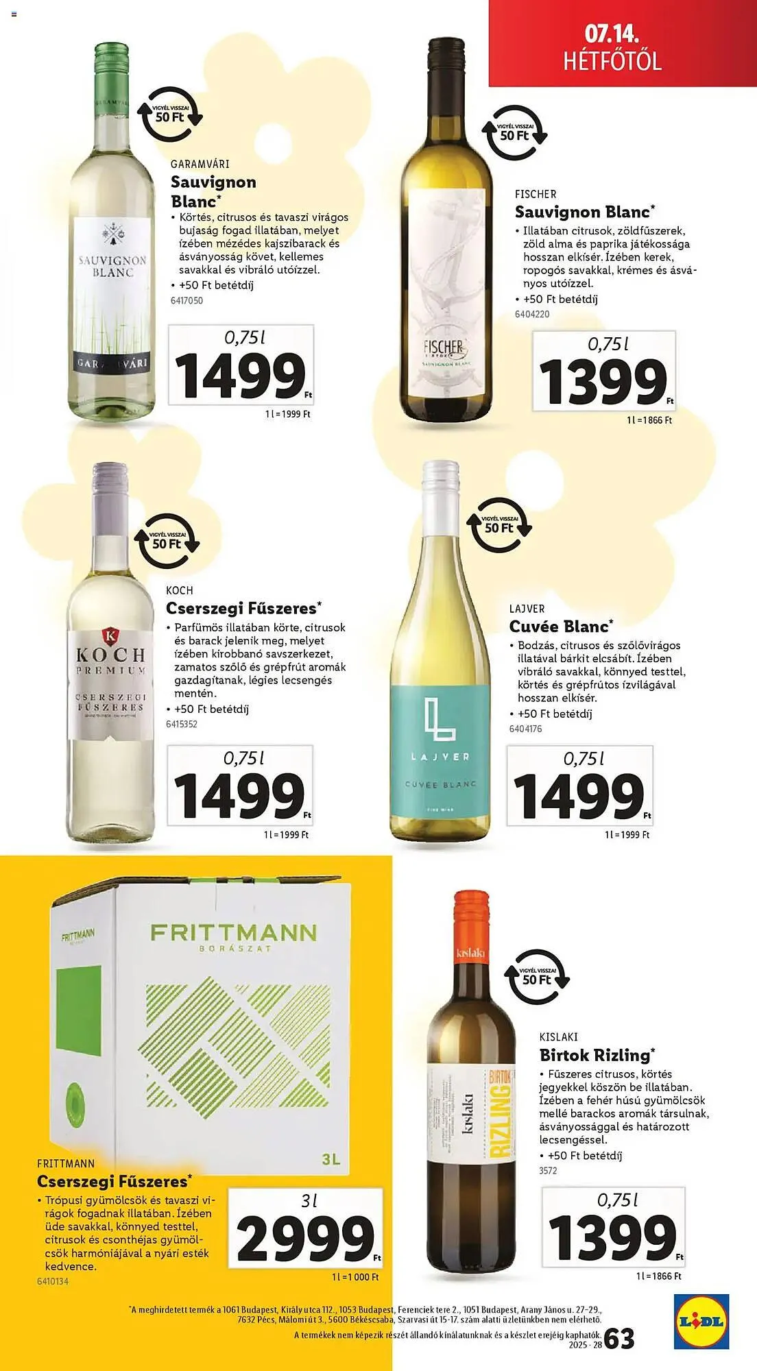 Katalógus Lidl akciós újság július 10.-tól július 16.-ig 2025. - Oldal 63