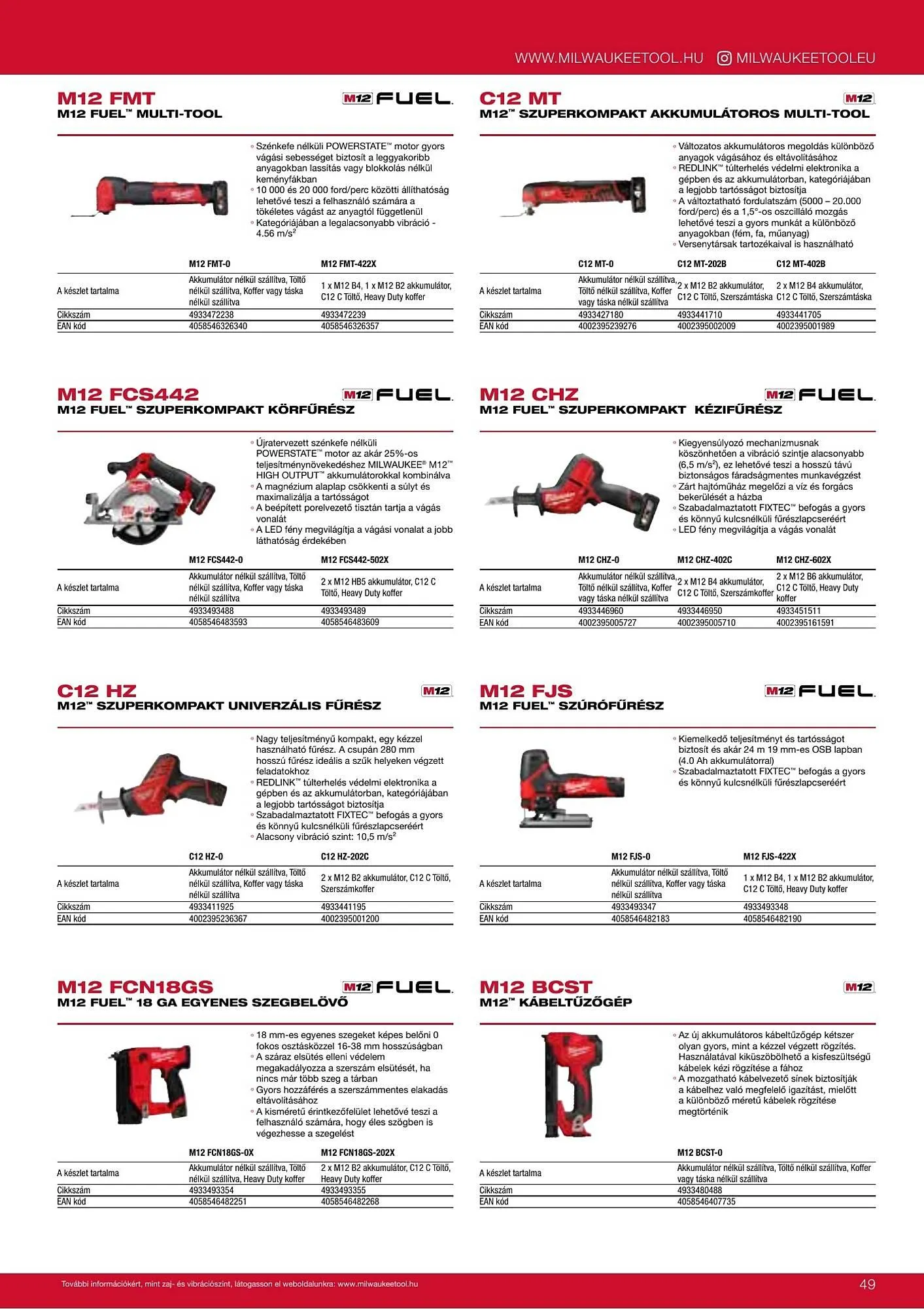Katalógus Milwaukeetool akciós újság augusztus 14.-tól december 31.-ig 2025. - Oldal 49