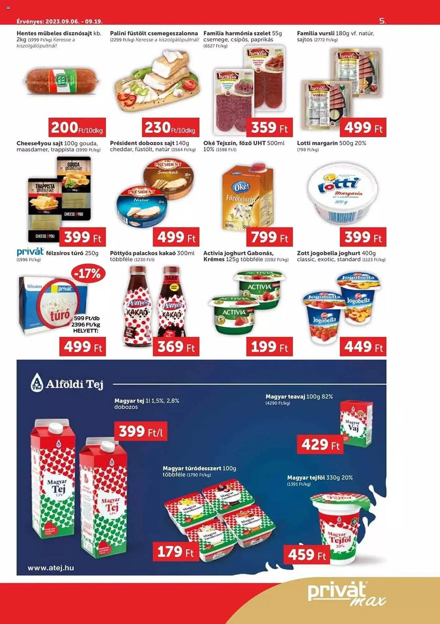 Katalógus PRIVÁT akciós újság szeptember 6.-tól szeptember 19.-ig 2023. - Oldal 5