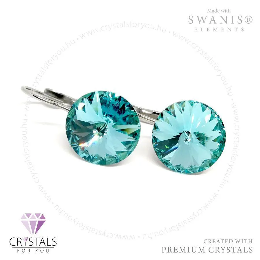 Kör alakú Swanis® prémium kristállyal díszített francia kapcsos fülbevaló
