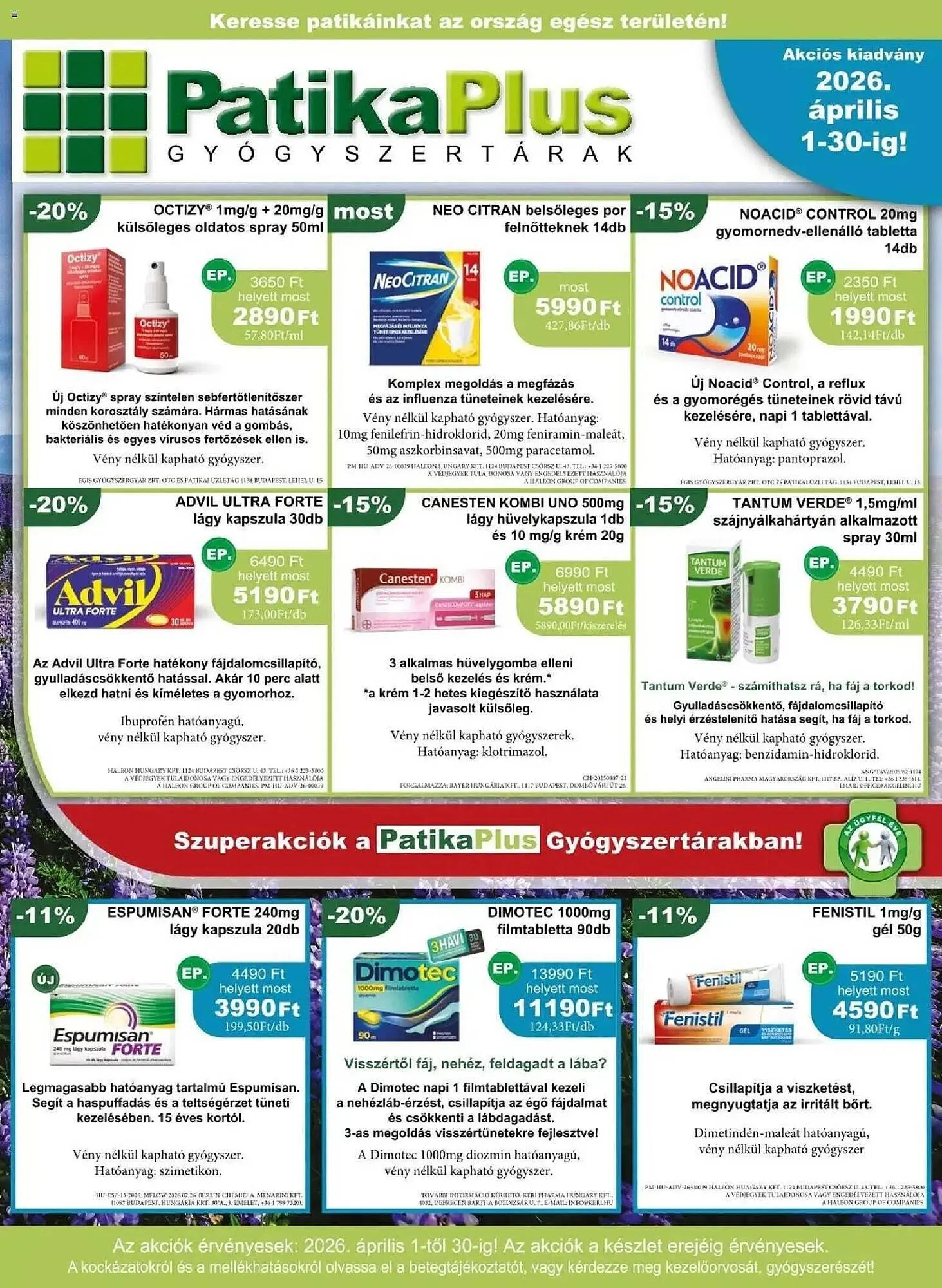 Katalógus PatikaPlus akciós újság április 1.-tól április 30.-ig 2026. - Oldal 1