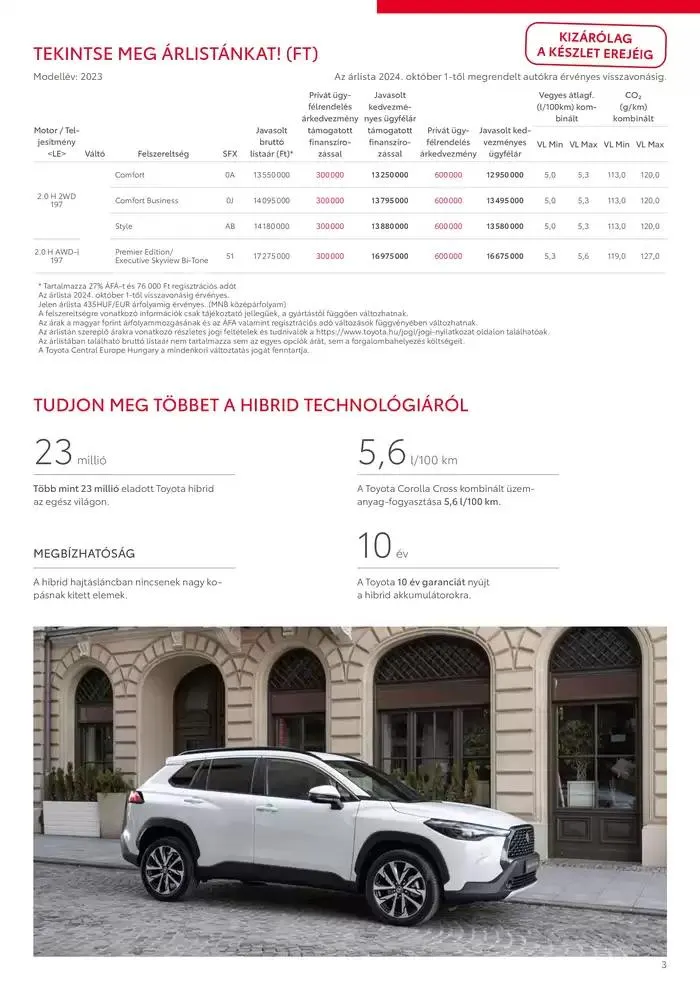 Katalógus Toyota Corolla Cross MC23 október 2.-tól október 2.-ig 2025. - Oldal 3