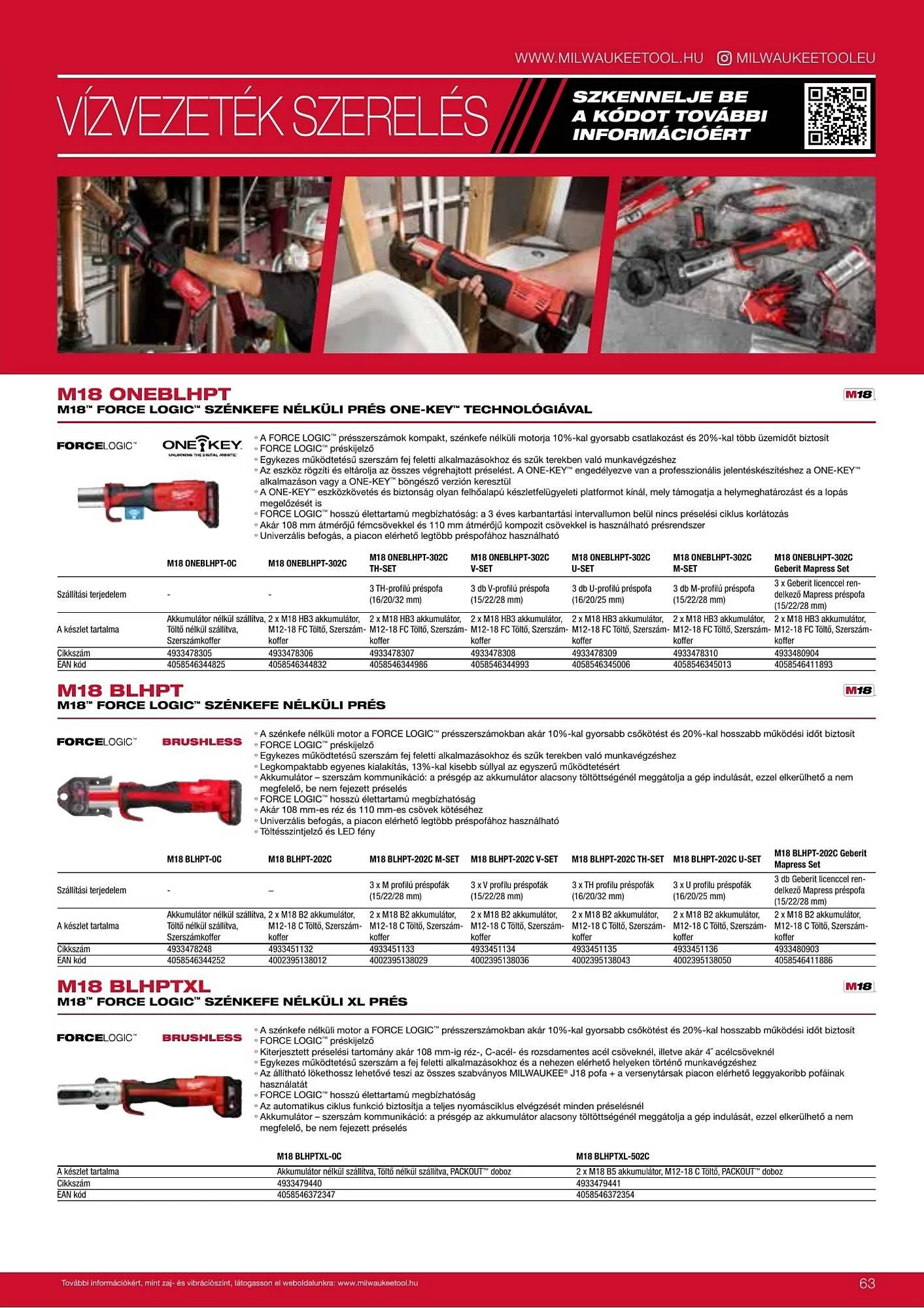 Katalógus Milwaukeetool akciós újság augusztus 14.-tól december 31.-ig 2025. - Oldal 63
