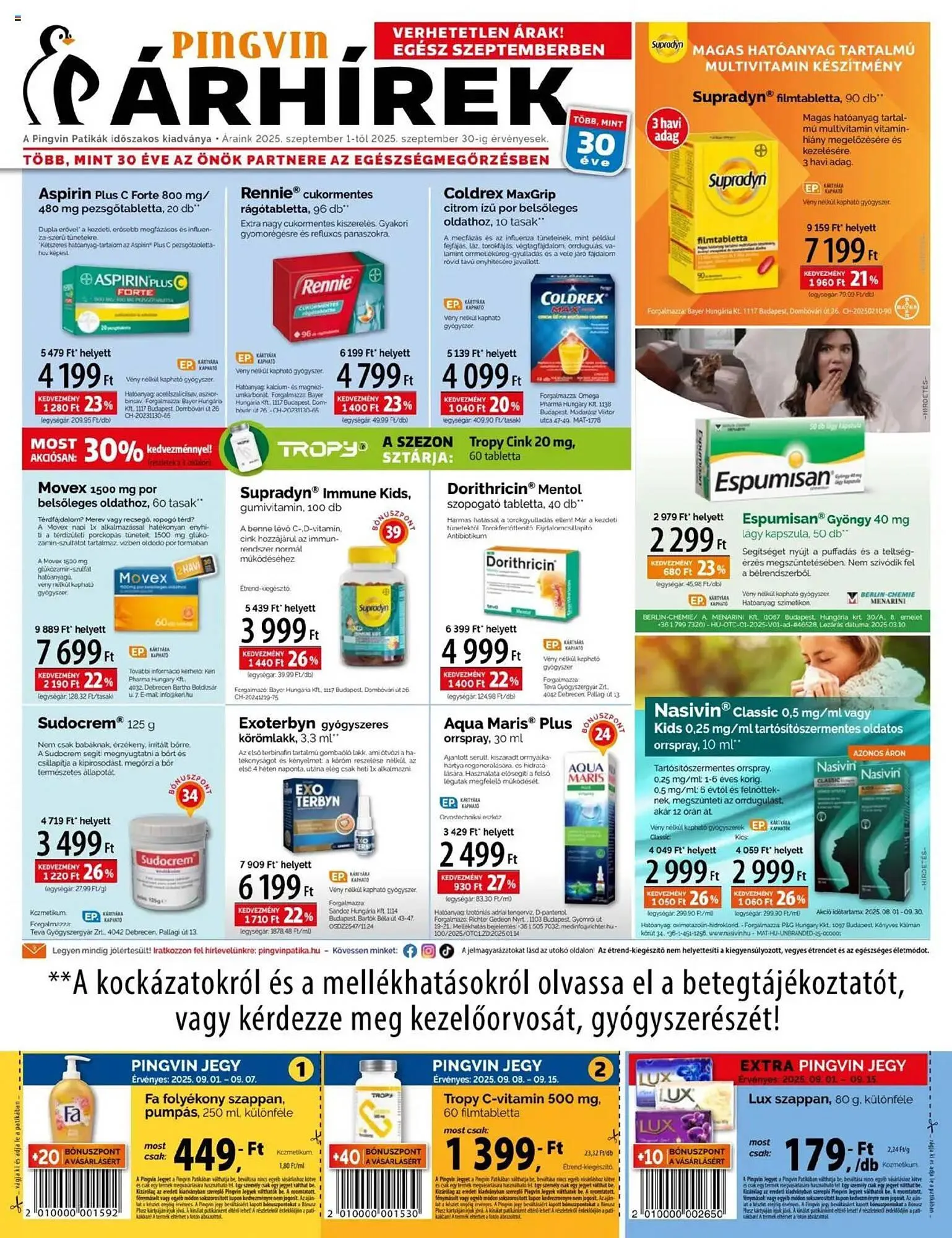 Pingvin Patika akciós újság - 1