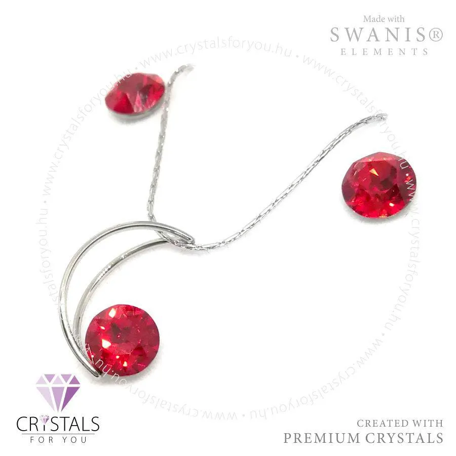 Hold alakú ékszerszett Swanis® prémium kristállyal díszítve
