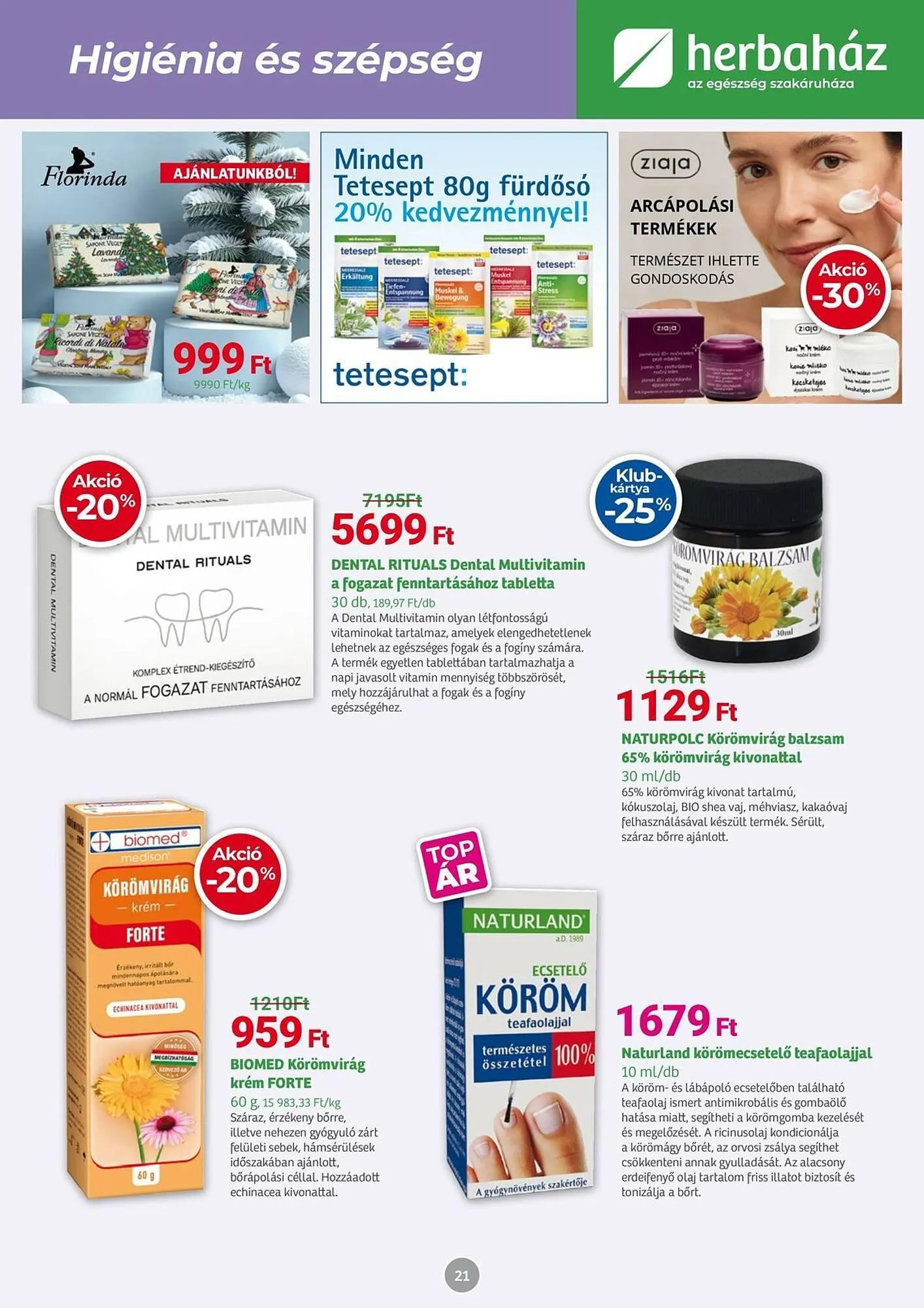 Katalógus Herbaház akciós újság december 1.-tól január 4.-ig 2026. - Oldal 21