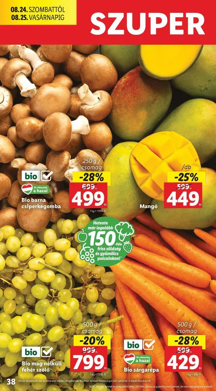 Katalógus Akciós újság – 34. hét augusztus 22.-tól augusztus 28.-ig 2024. - Oldal 38