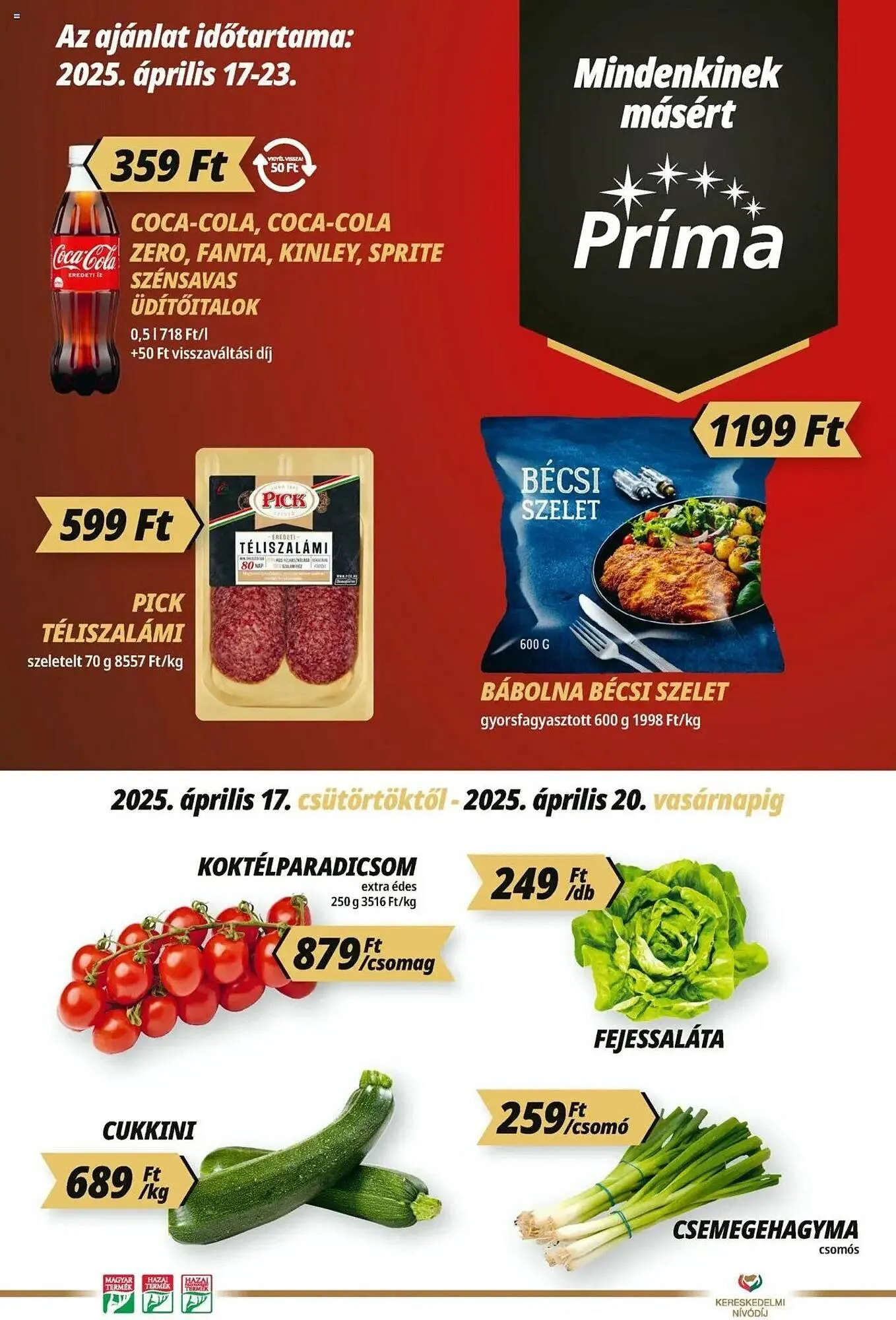 Katalógus Príma akciós újság április 17.-tól április 23.-ig 2025. - Oldal 1
