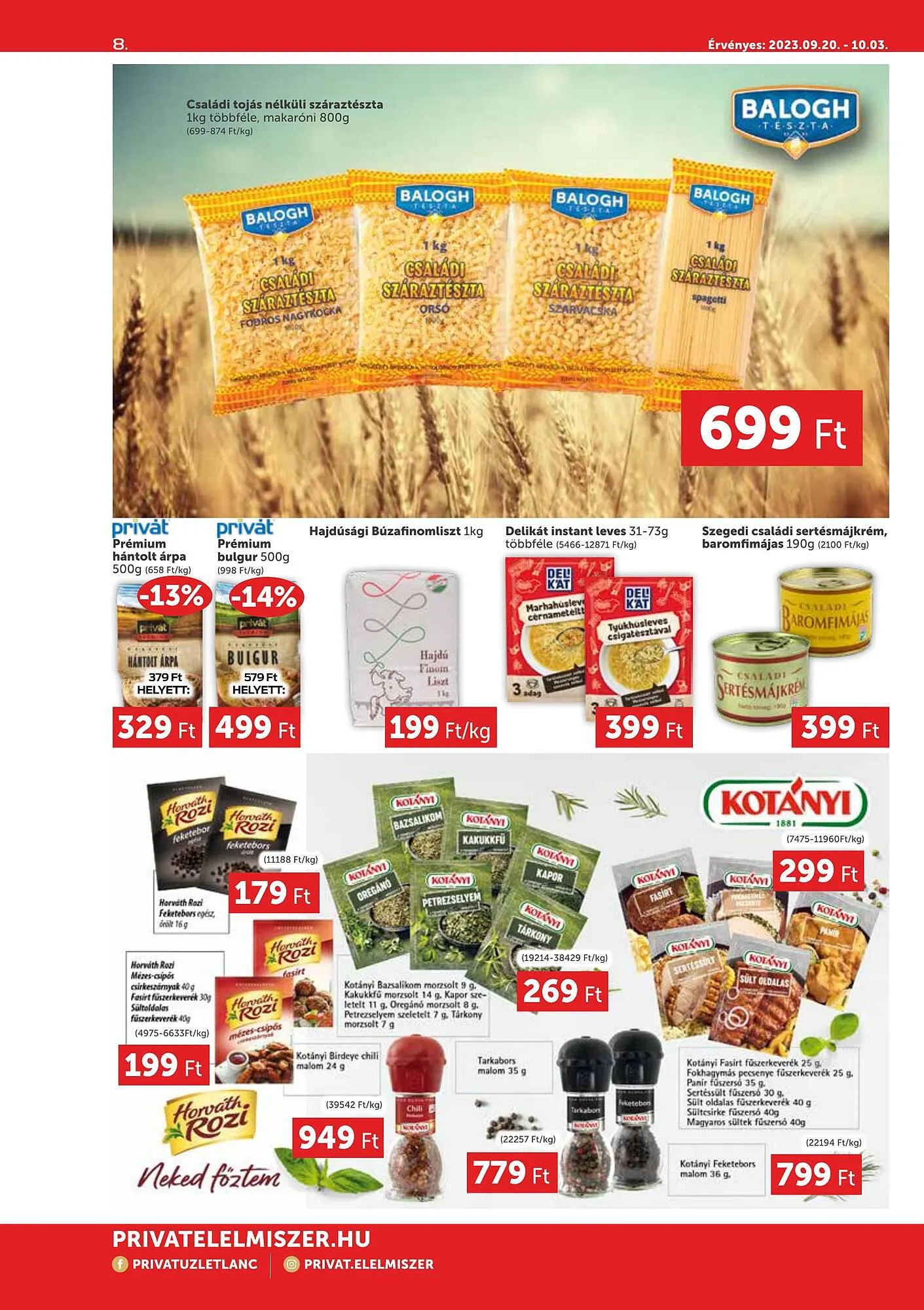 Katalógus PRIVÁT max akciós újság szeptember 20.-tól október 10.-ig 2023. - Oldal 8
