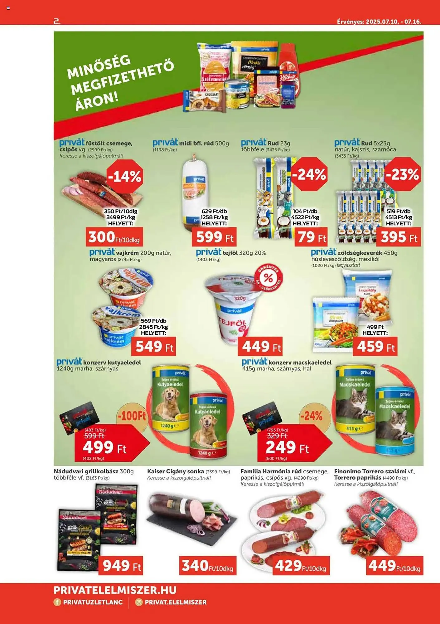 Katalógus PRIVÁT akciós újság július 10.-tól július 16.-ig 2025. - Oldal 2