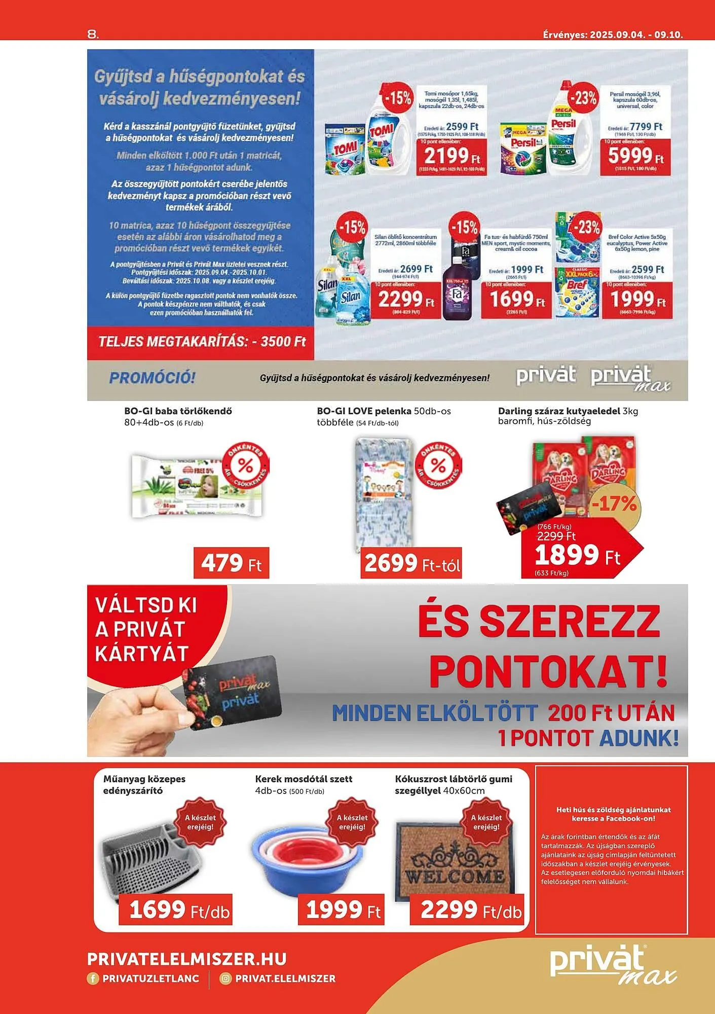 Katalógus PRIVÁT akciós újság szeptember 4.-tól szeptember 10.-ig 2025. - Oldal 8