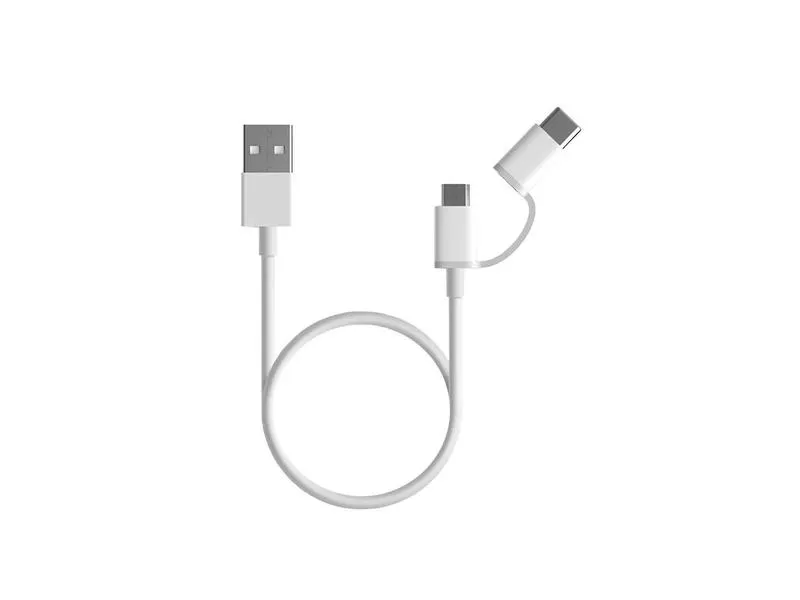 Xiaomi Mi 2in1 USB - Micro USB - Type C Kábel, 30 cm (SJV4083TY)