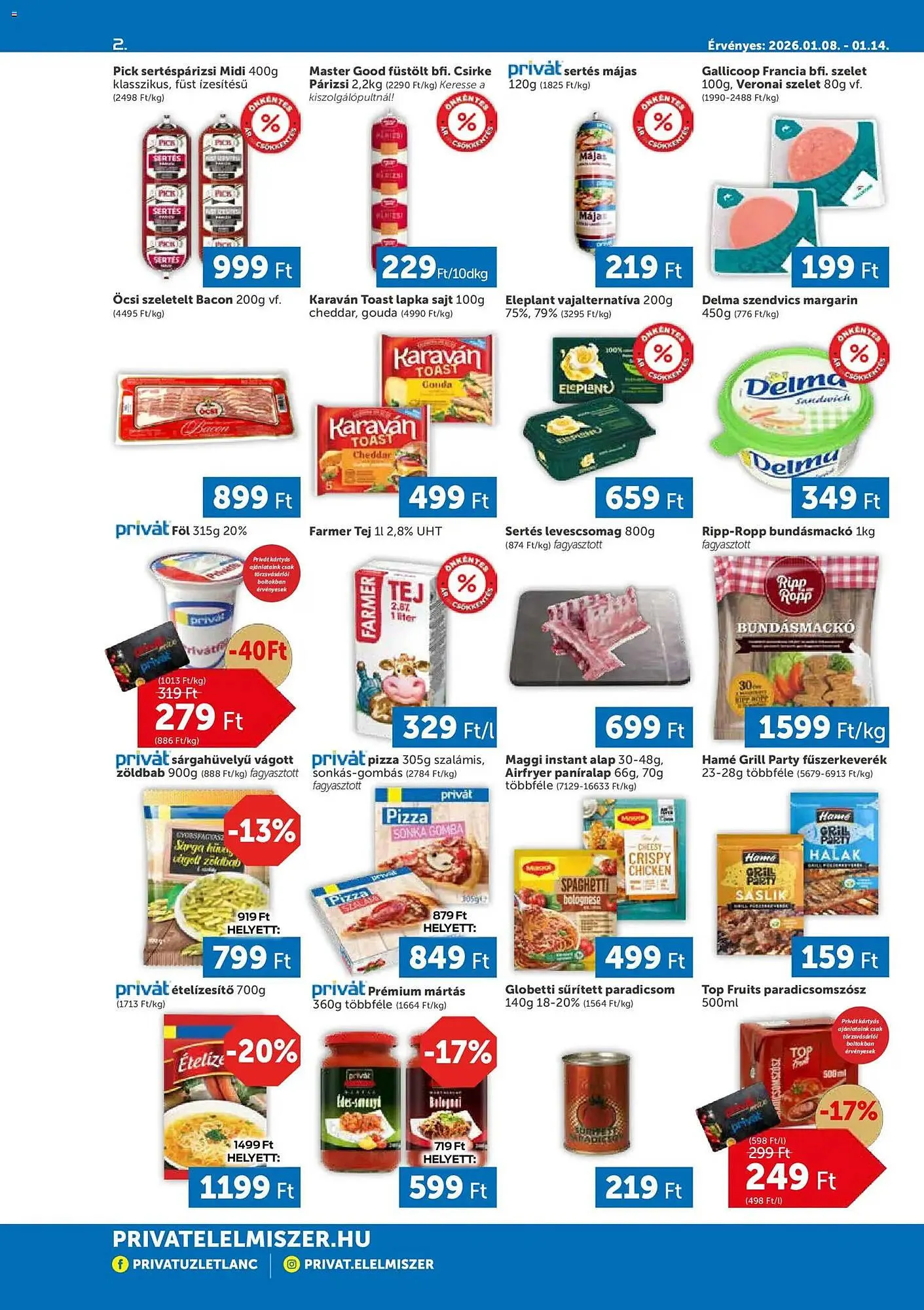 Katalógus PRIVÁT akciós újság január 8.-tól január 14.-ig 2026. - Oldal 2