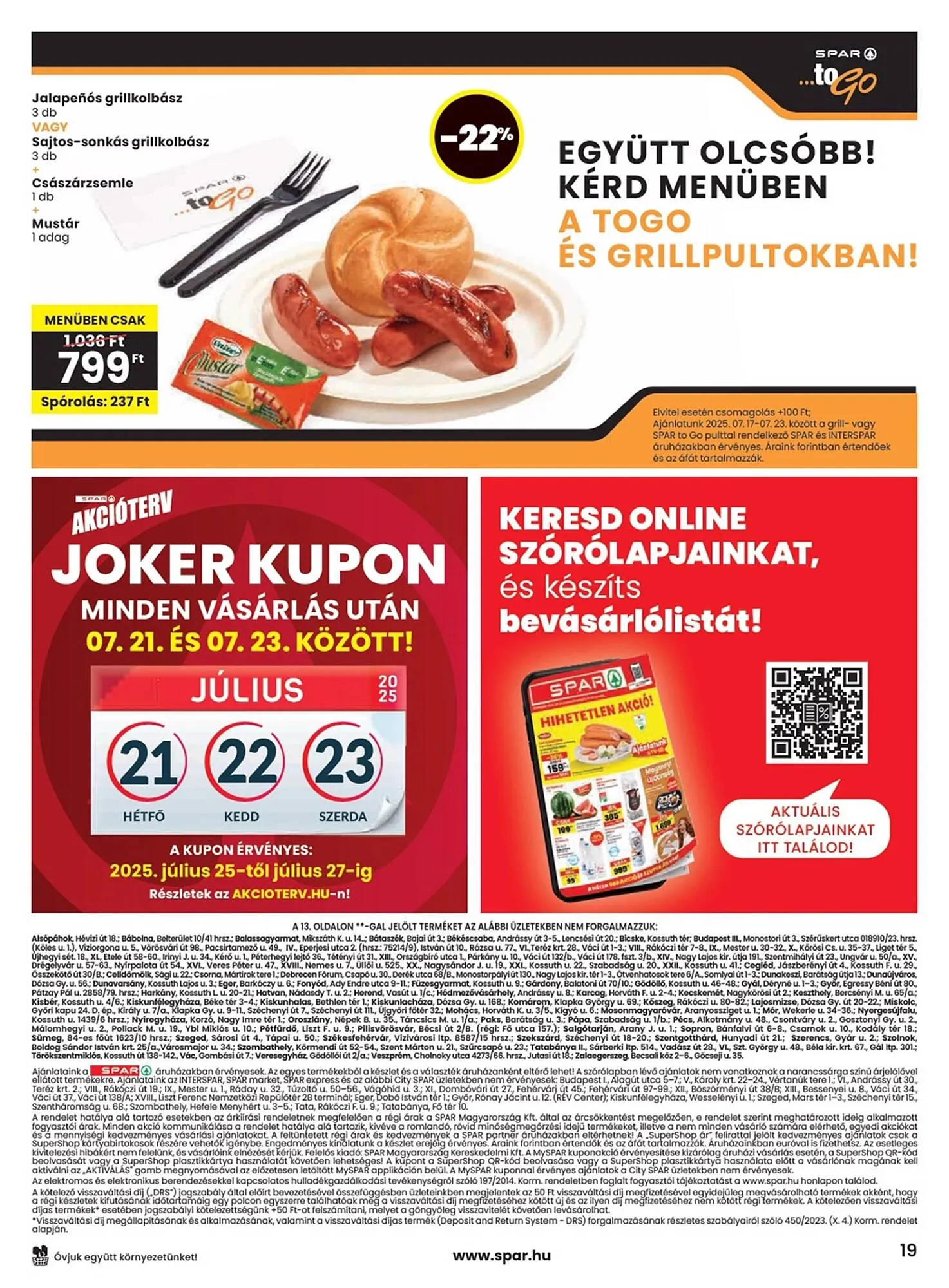 Katalógus Spar akciós újság július 17.-tól július 23.-ig 2025. - Oldal 19
