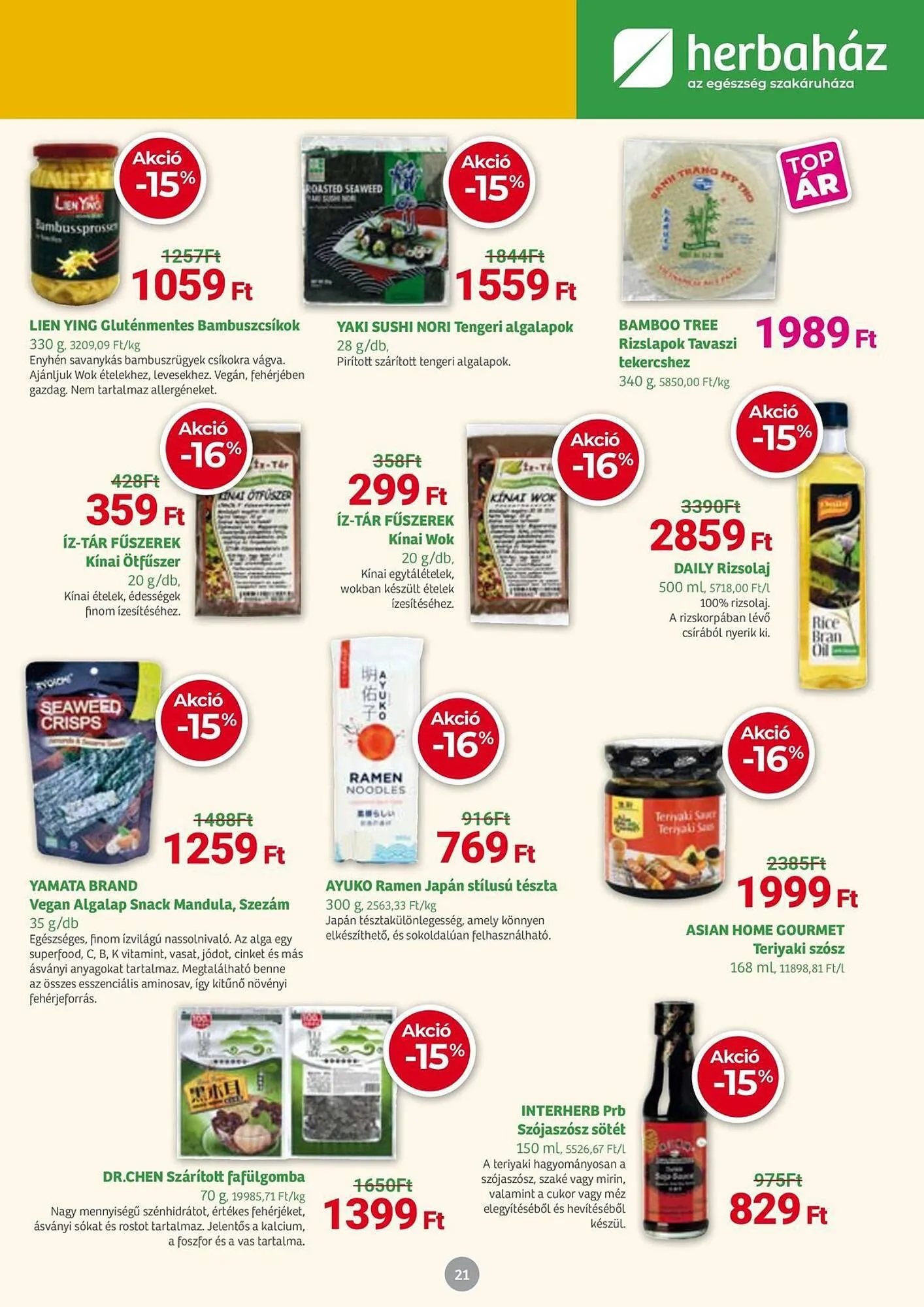 Katalógus Herbaház akciós újság október 6.-tól november 2.-ig 2025. - Oldal 21