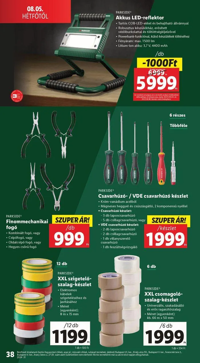 Katalógus Akciós újság – 31. hét augusztus 6.-tól augusztus 7.-ig 2024. - Oldal 38