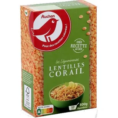 Auchan Favorite edible red lentils 500 g