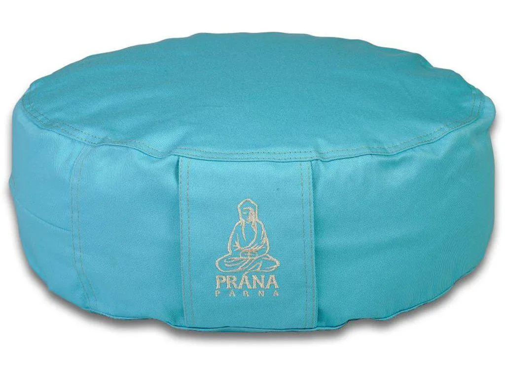 PRÁNA meditációs ülőpárna huzattal - türkiz 36 x 12 cm | + Ajándék: utántöltő