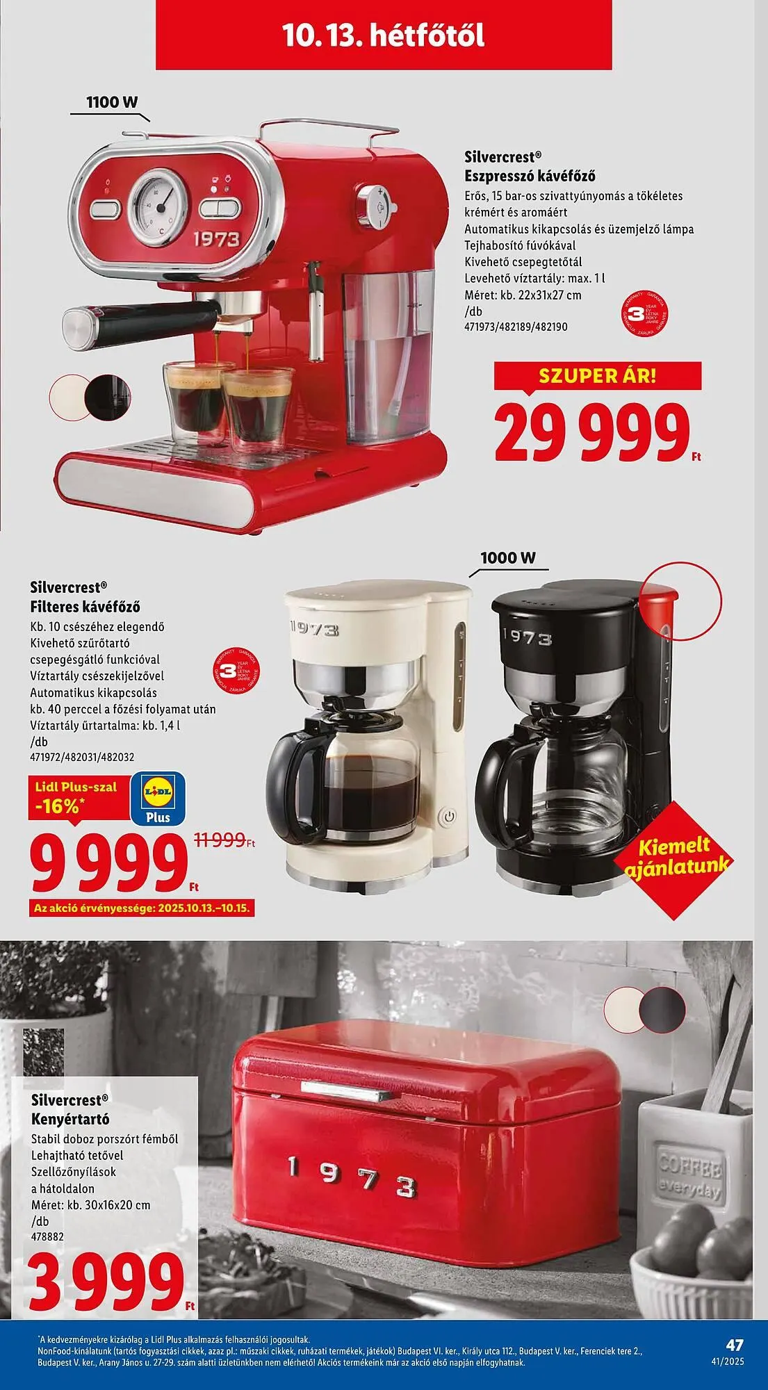 Katalógus Lidl akciós újság október 9.-tól október 15.-ig 2025. - Oldal 47