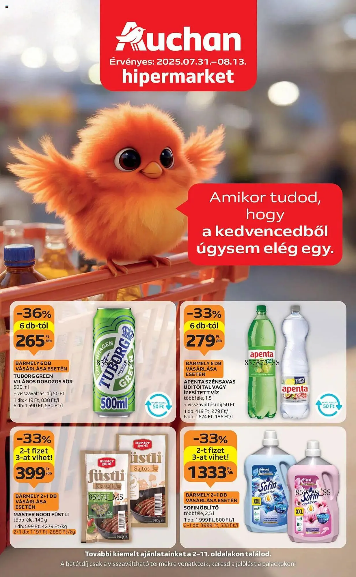 Katalógus Auchan akciós újság július 31.-tól augusztus 13.-ig 2025. - Oldal 1