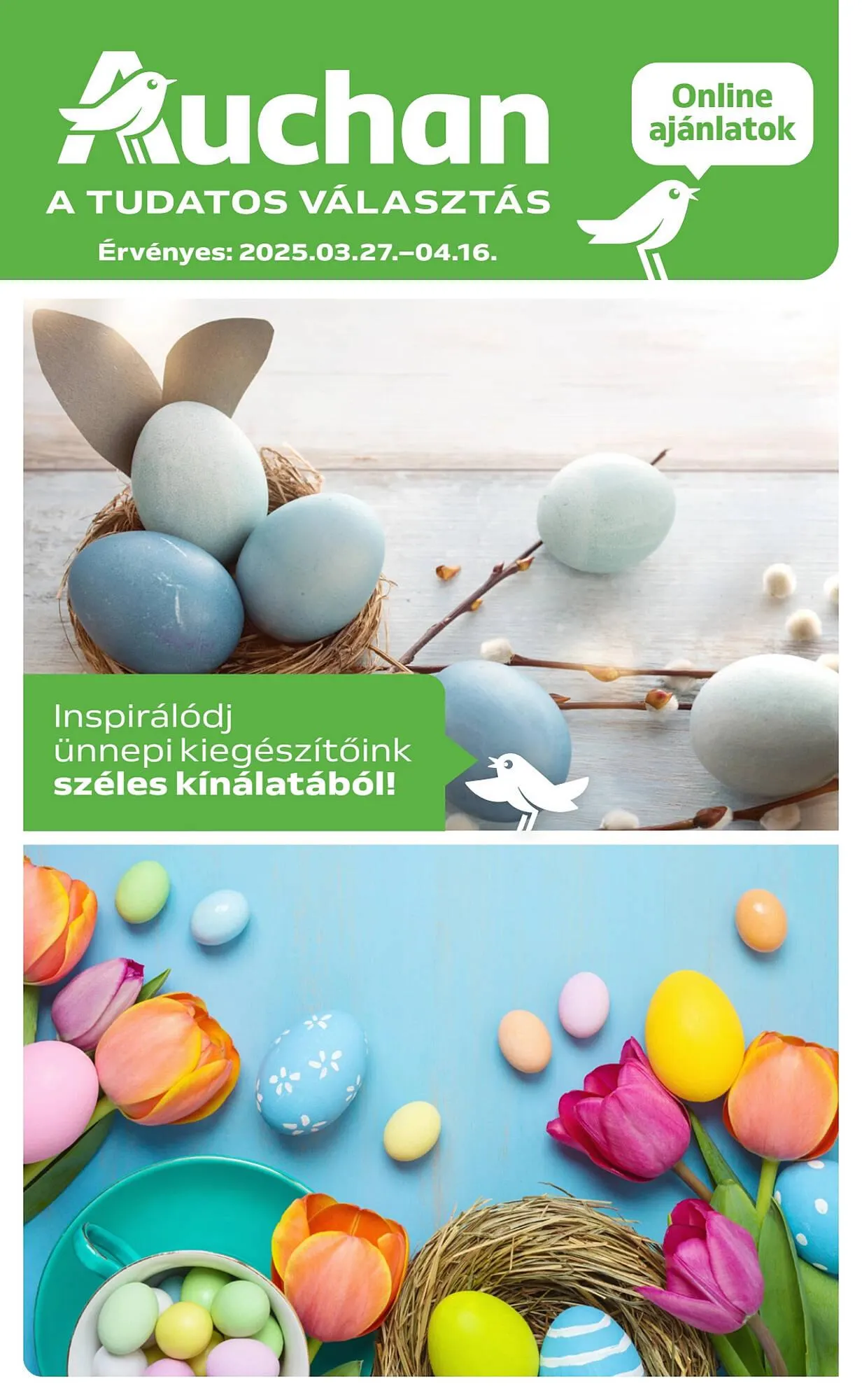 Katalógus Auchan akciós újság március 27.-tól április 16.-ig 2025. - Oldal 1