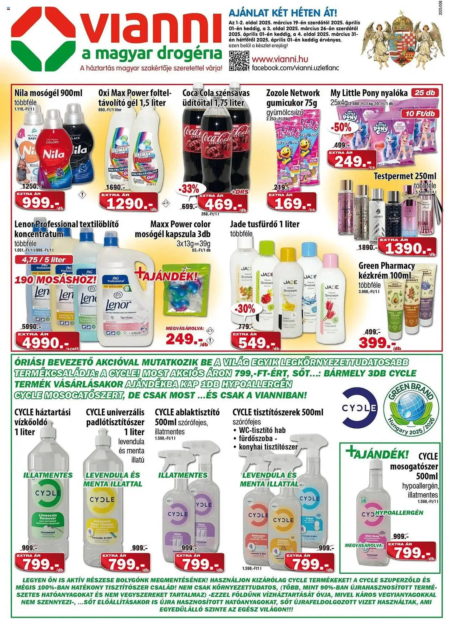 Katalógus Vianni Drogéria akciós újság március 19.-tól április 1.-ig 2025. - Oldal 1
