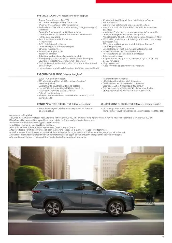 Katalógus Toyota Highlander október 3.-tól október 3.-ig 2025. - Oldal 9
