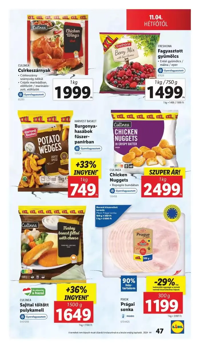 Katalógus Akciós újság – 44. hét október 31.-tól november 6.-ig 2024. - Oldal 47