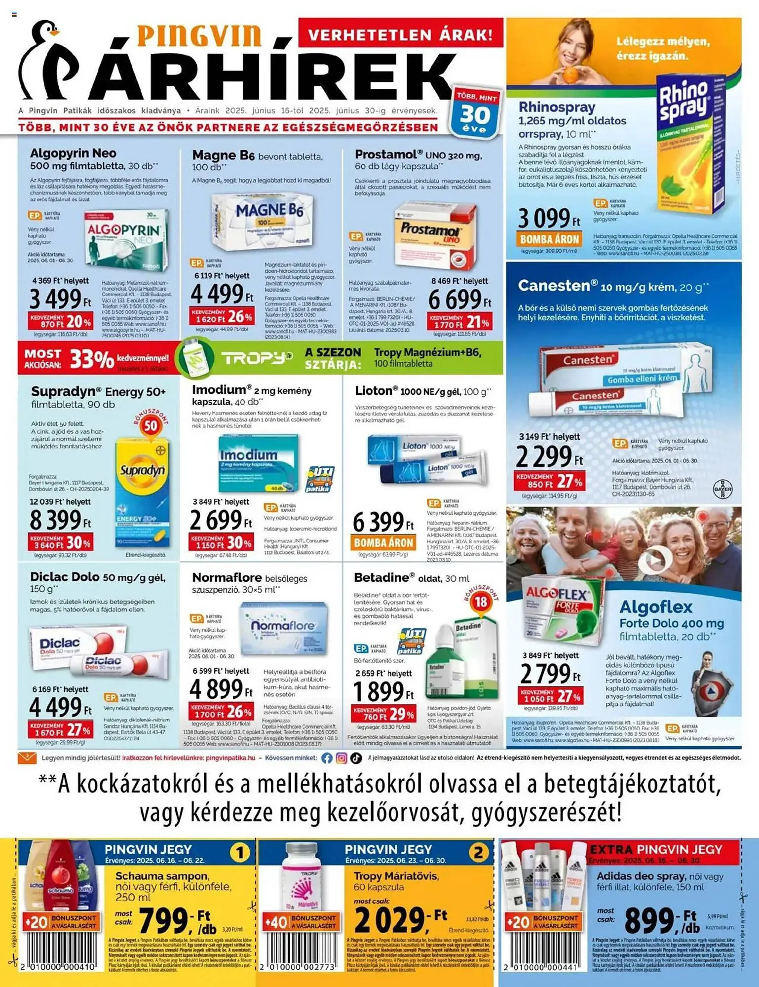 Pingvin Patika akciós újság - 1
