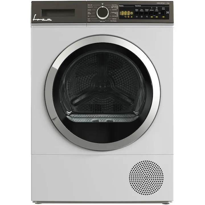 Fram FHPD-V8T2A++ Hőszivattyús szárítógép, 8 kg, 15 program,LED kijelző, A+/E energiaosztály, Fehér