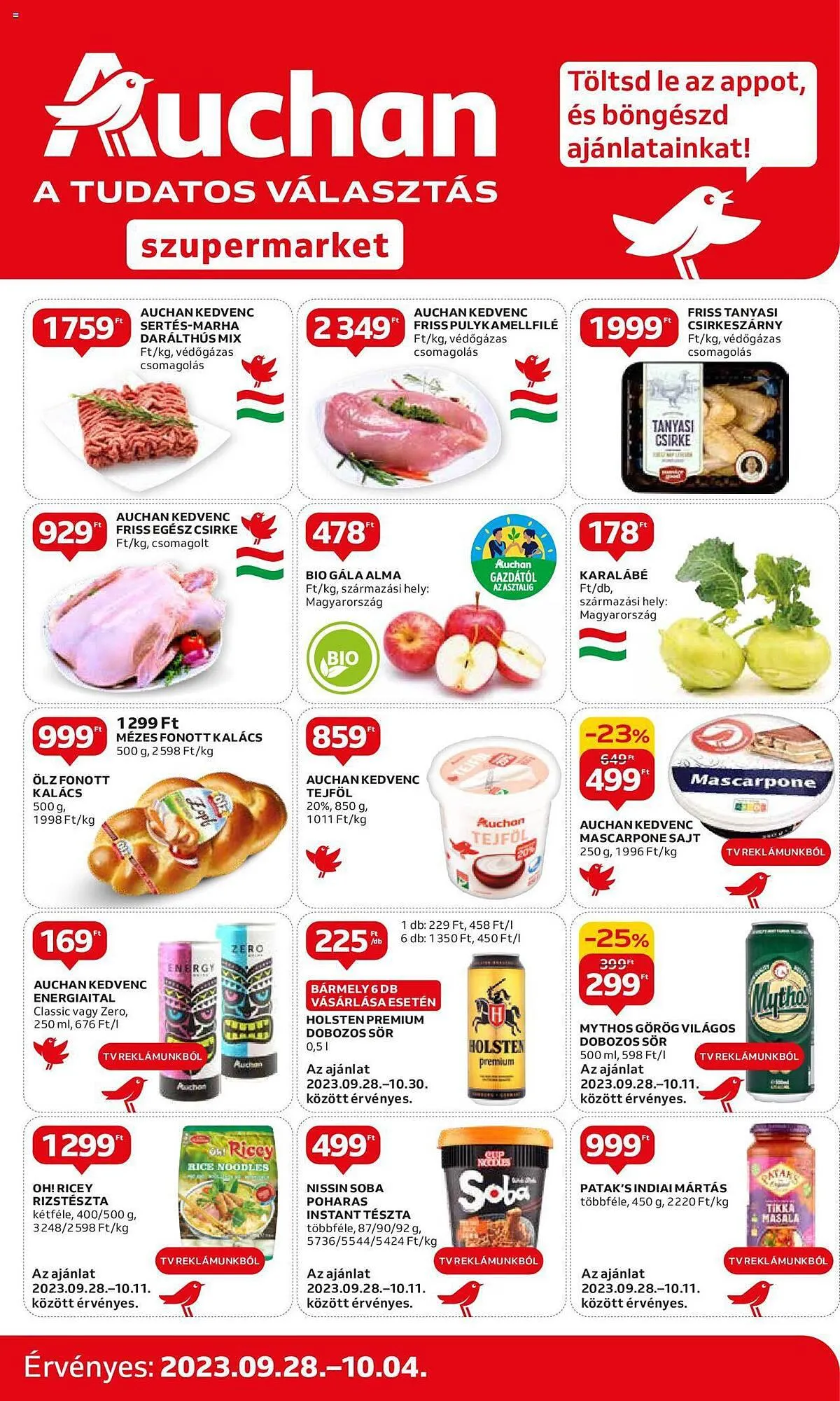 Katalógus Auchan Szupermarket akciós újság szeptember 28.-tól október 4.-ig 2023. - Oldal 1