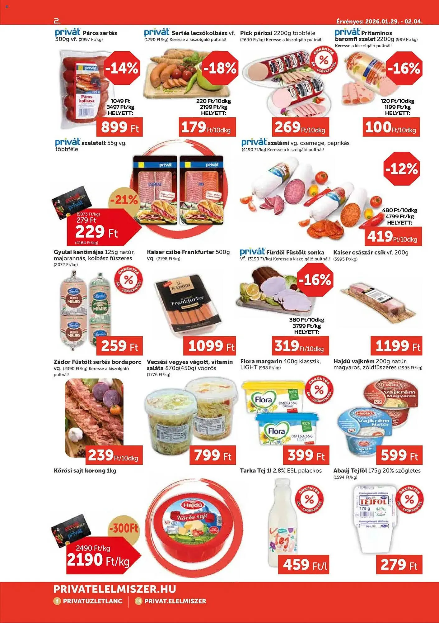 Katalógus PRIVÁT akciós újság január 29.-tól február 4.-ig 2026. - Oldal 2