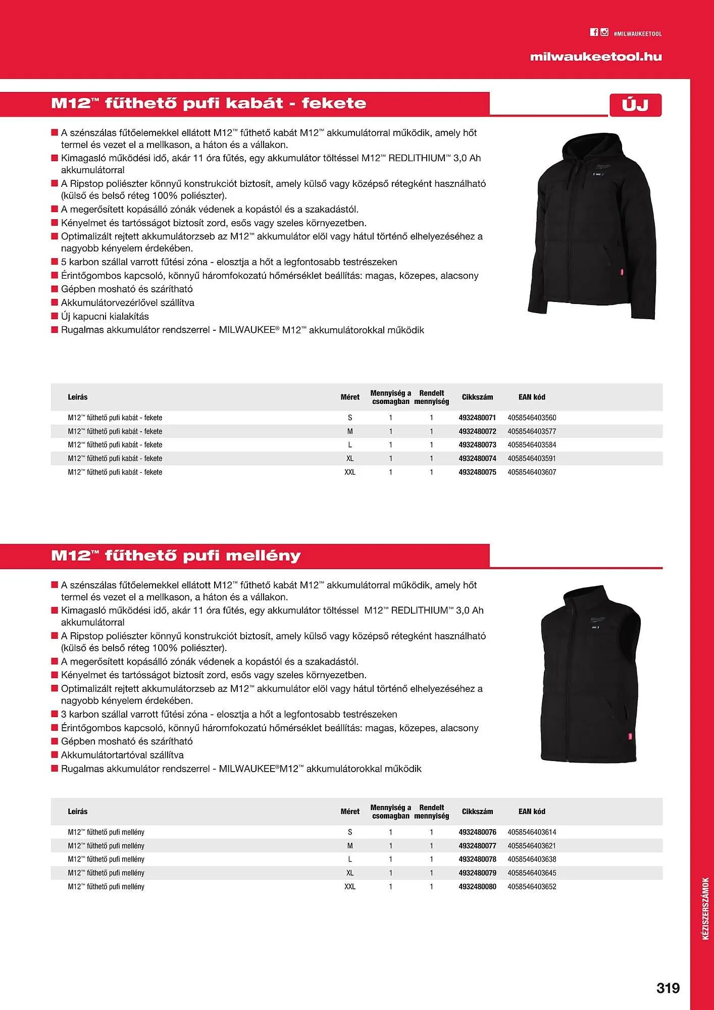 Katalógus Milwaukeetool akciós újság augusztus 14.-tól december 31.-ig 2024. - Oldal 319